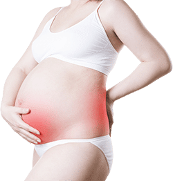 Pregnant woman female back pelvic pain needing physical therapy with Dr. Banu Acan DPT at Core Revitalizing Center in Lakewood Ranch Sarasota Manatee Bradenton Florida